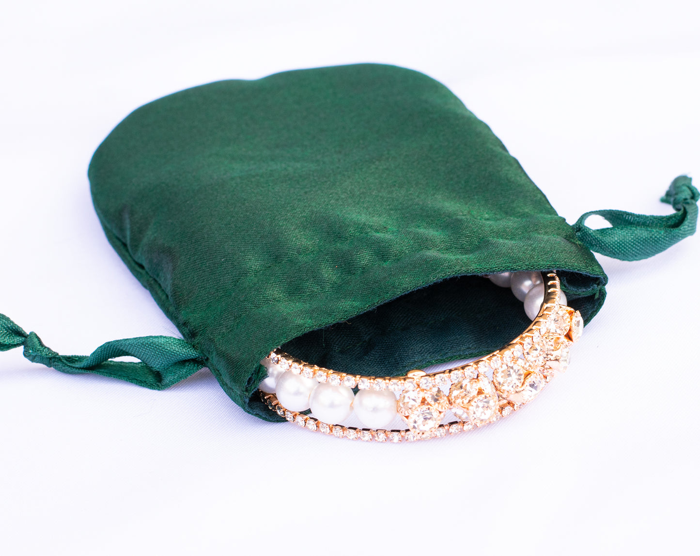 100pcs - Round Satin Drawstring Pouch For Jewelry Packaging, Wedding Favor Bags