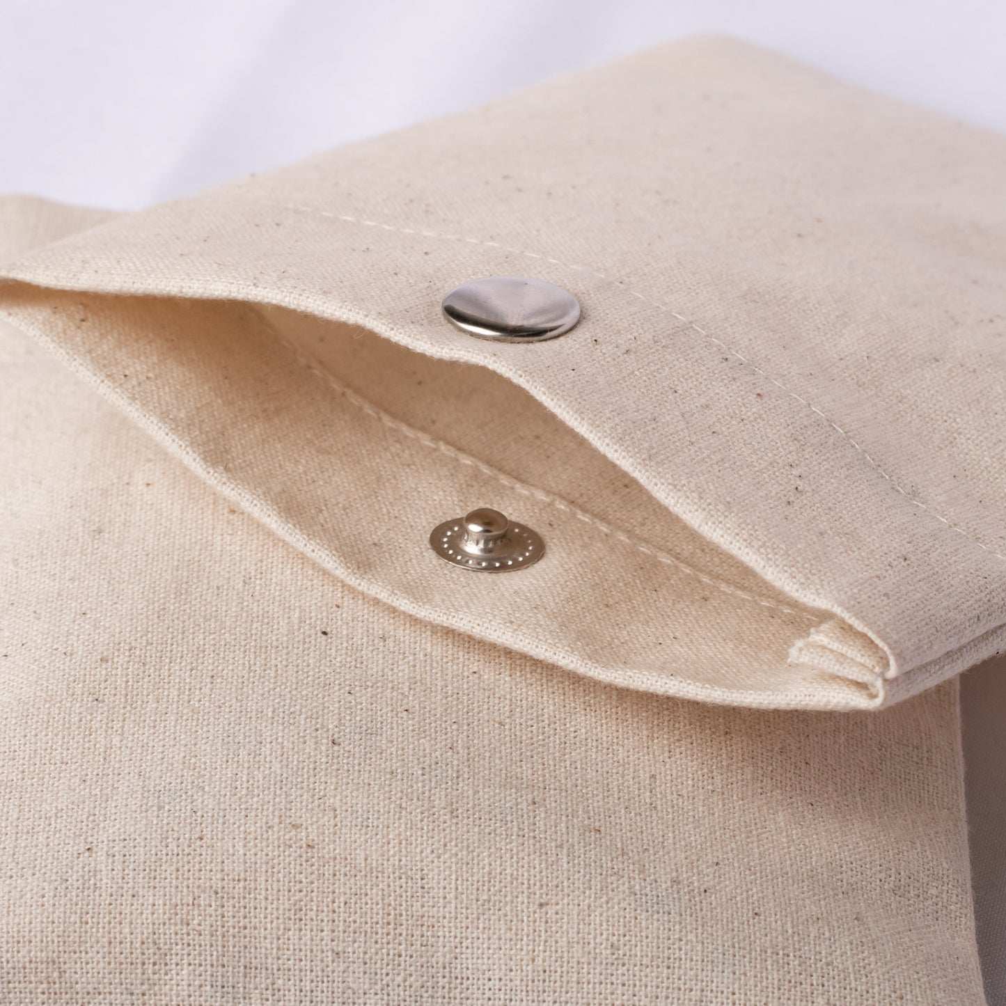 100pcs Plain Cotton Snap Closure Jewelry Pouch With Logo