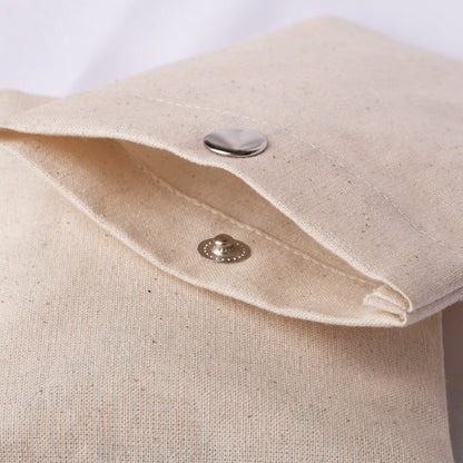 100pcs Plain Cotton Snap Closure Jewelry Pouch With Logo