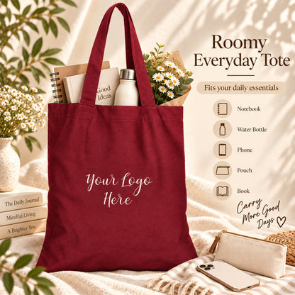 25pcs - Cotton Grocery Tote Bag With Your Custom Business Logo