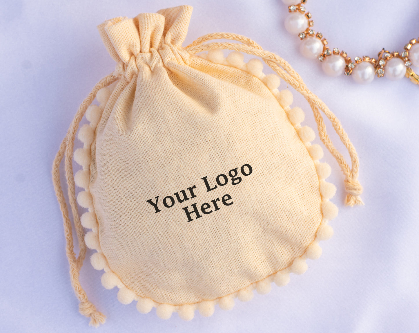 100pcs Designer Wedding Favor Pouches, Custom Drawstring Pouch