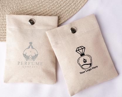 100pcs Plain Cotton Snap Closure Jewelry Pouch With Logo
