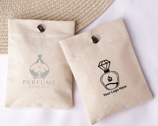 100pcs Plain Cotton Snap Closure Jewelry Pouch With Logo