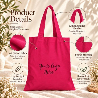 25pcs - Custom Cotton Tote Bag for Businesses and Storefronts