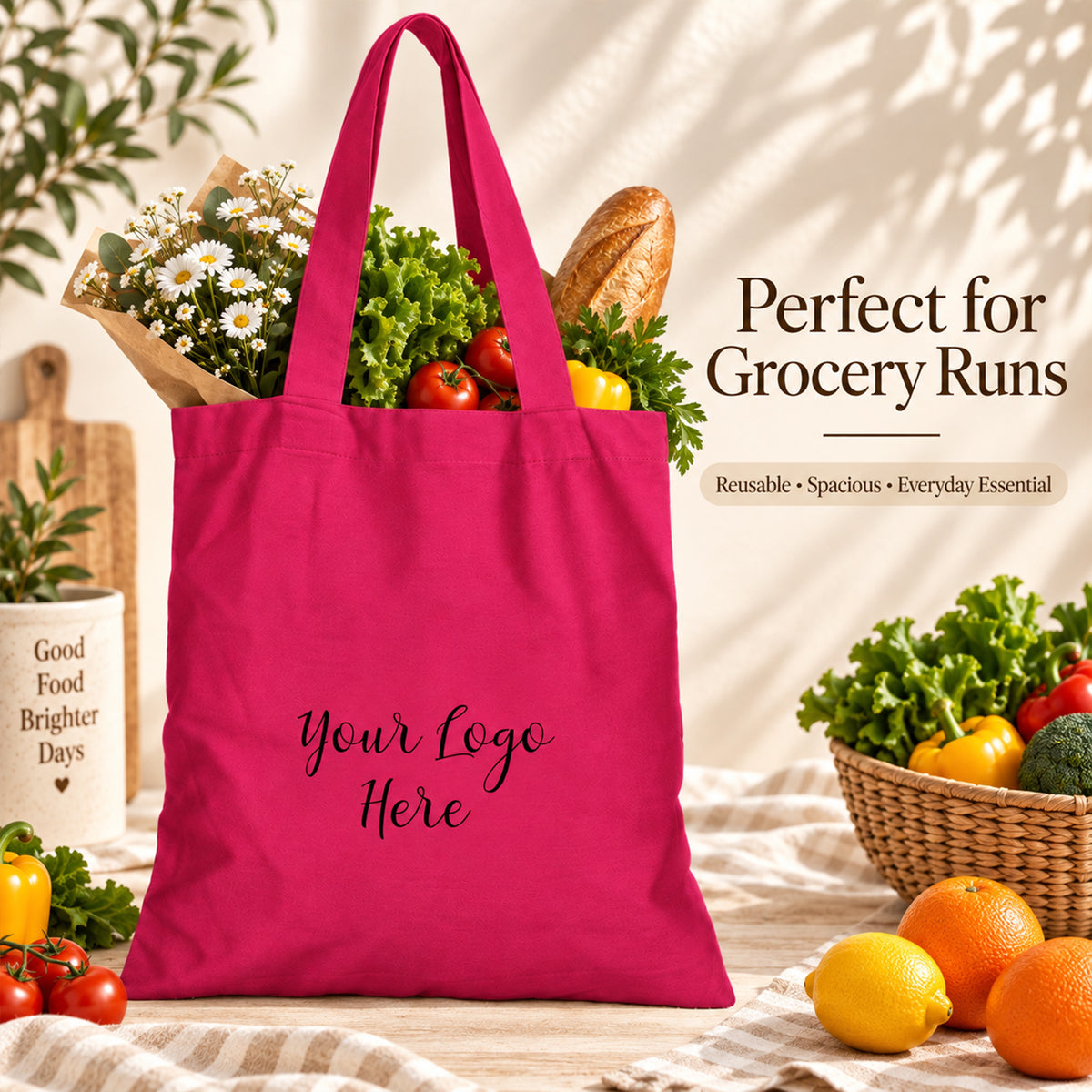25pcs - Custom Cotton Tote Bag for Businesses and Storefronts