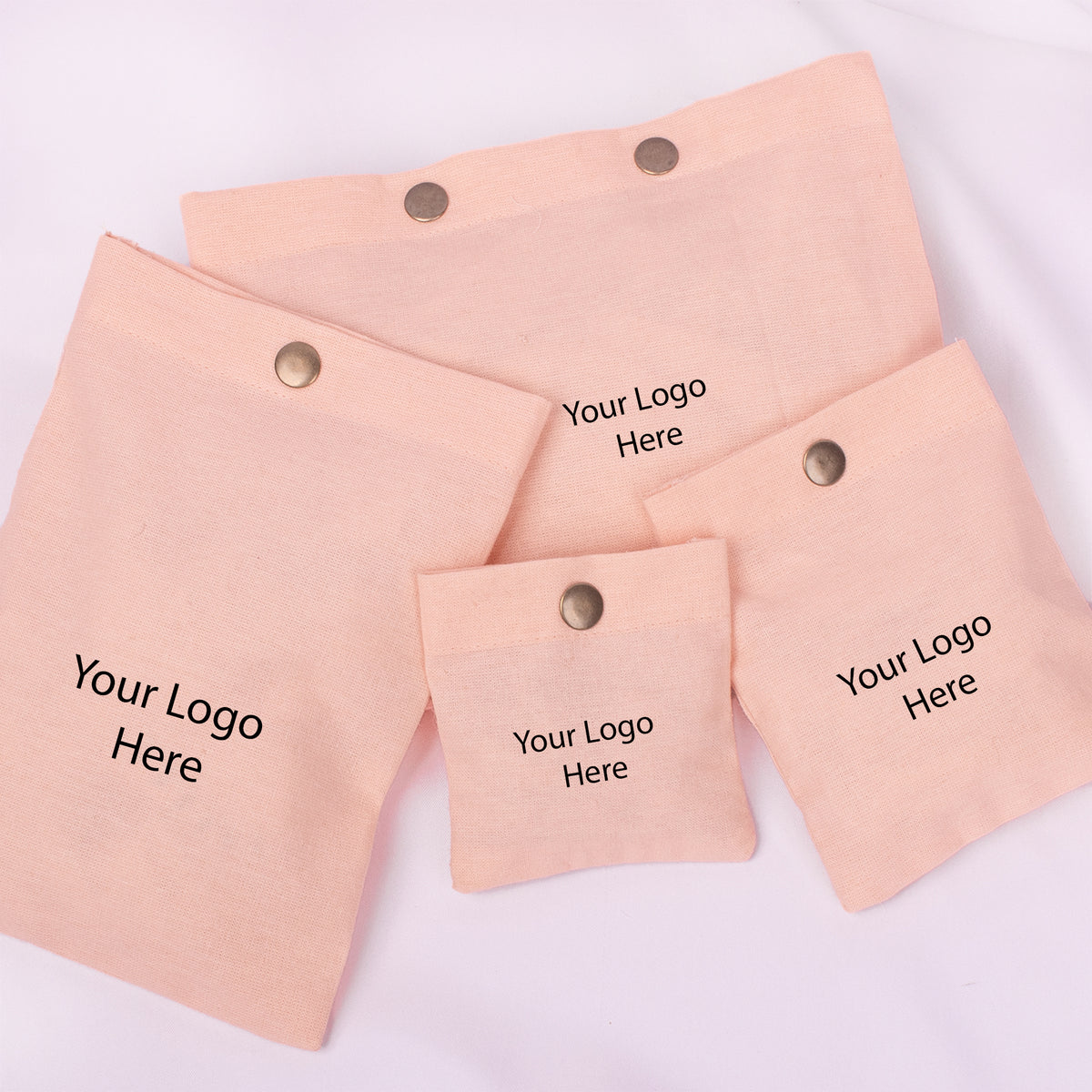 Snap Pouch Set of 100 | Custom Cotton Packaging Pouches