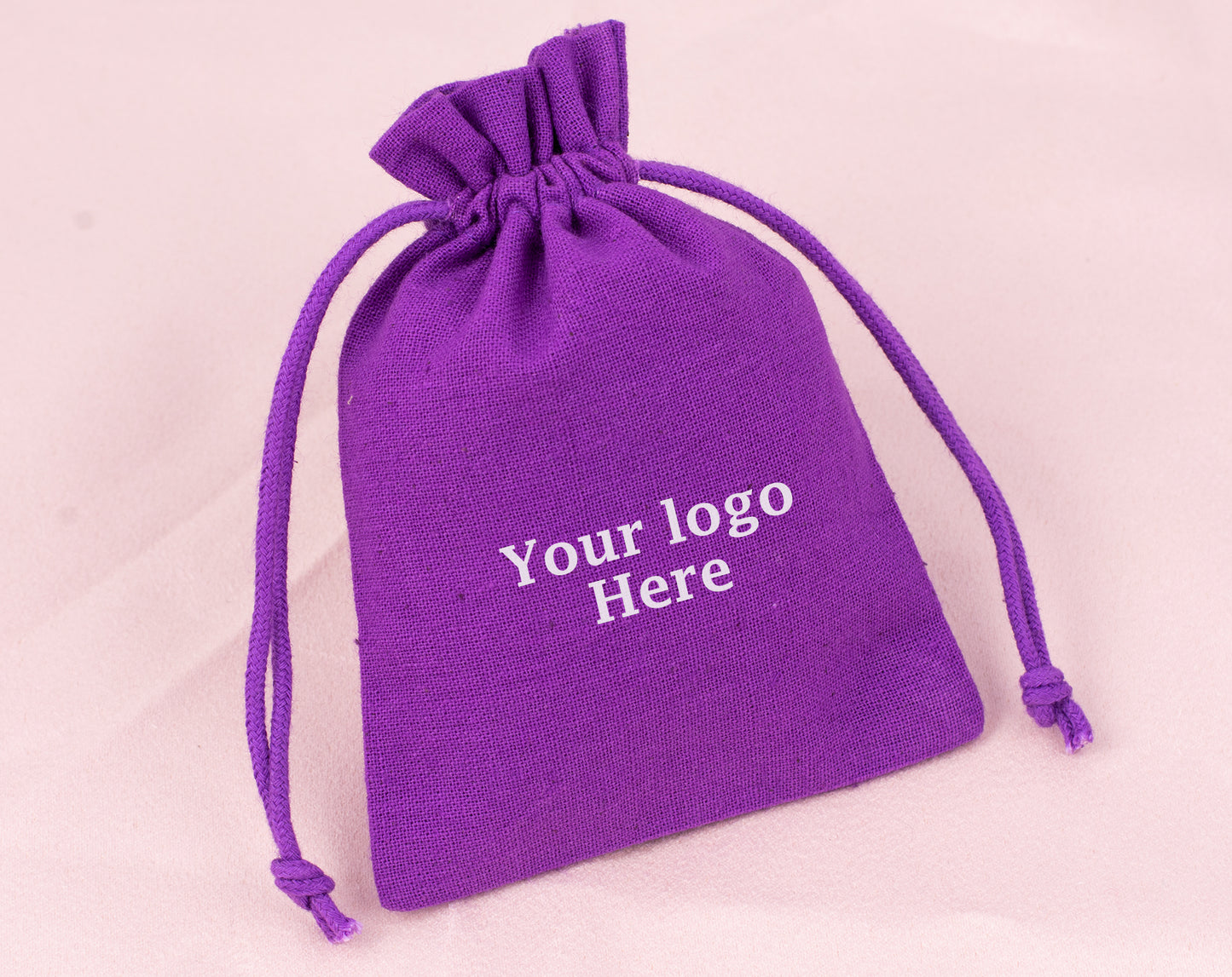 100pcs Cotton Jewelry Drawstring Pouches with Custom Logo for Wholesale Orders