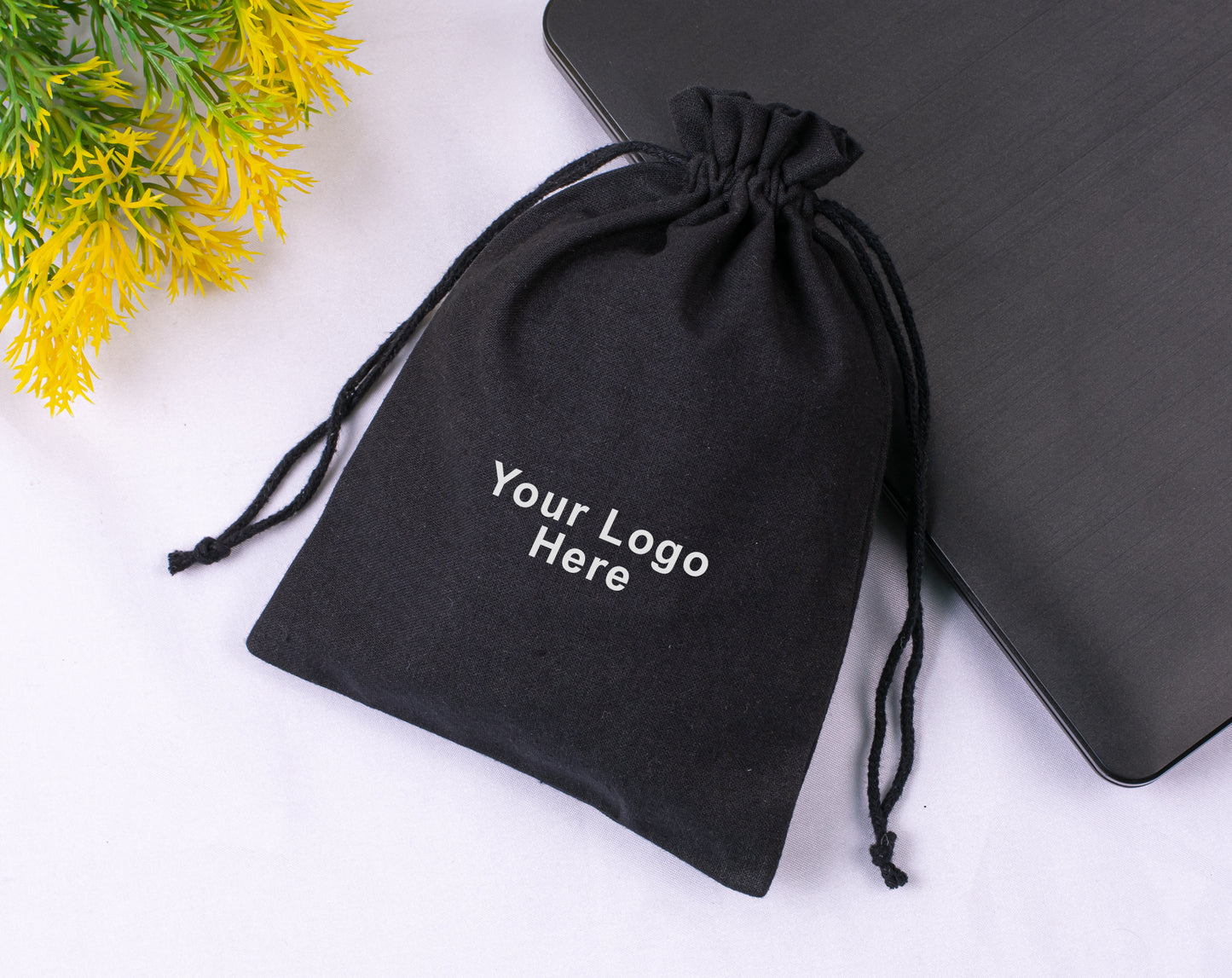 100pcs Cotton Drawstring Jewelry Pouches for Jewelry Packaging with Custom Logo