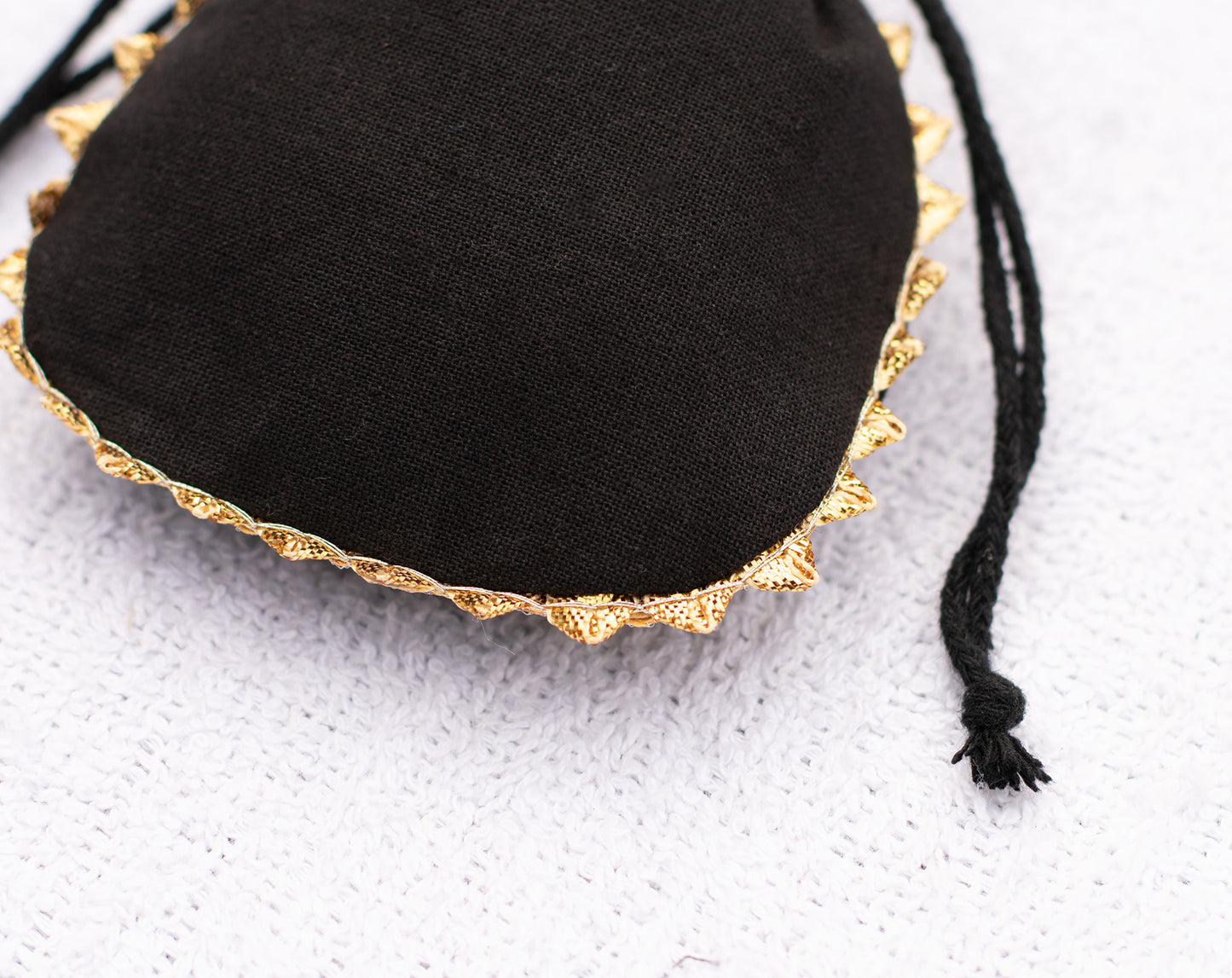 Pack of 100 - Onyx Black Designer Pouch With Logo For Jewelry Packaging in Bulk