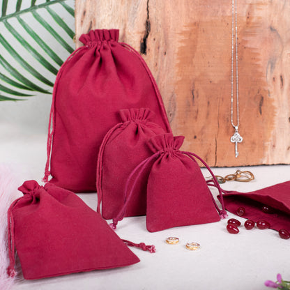 100pcs Custom Jewelry Pouches in 100% Pure Cotton with Logo, Bulk Orders Available