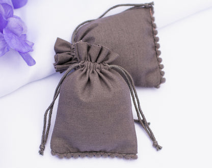 100pcs Natural Designer Cotton Pouches With Logo, Sustainable Jewelry Packaging & Gifting