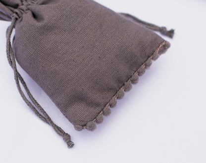 100pcs Natural Designer Cotton Pouches With Logo, Sustainable Jewelry Packaging & Gifting