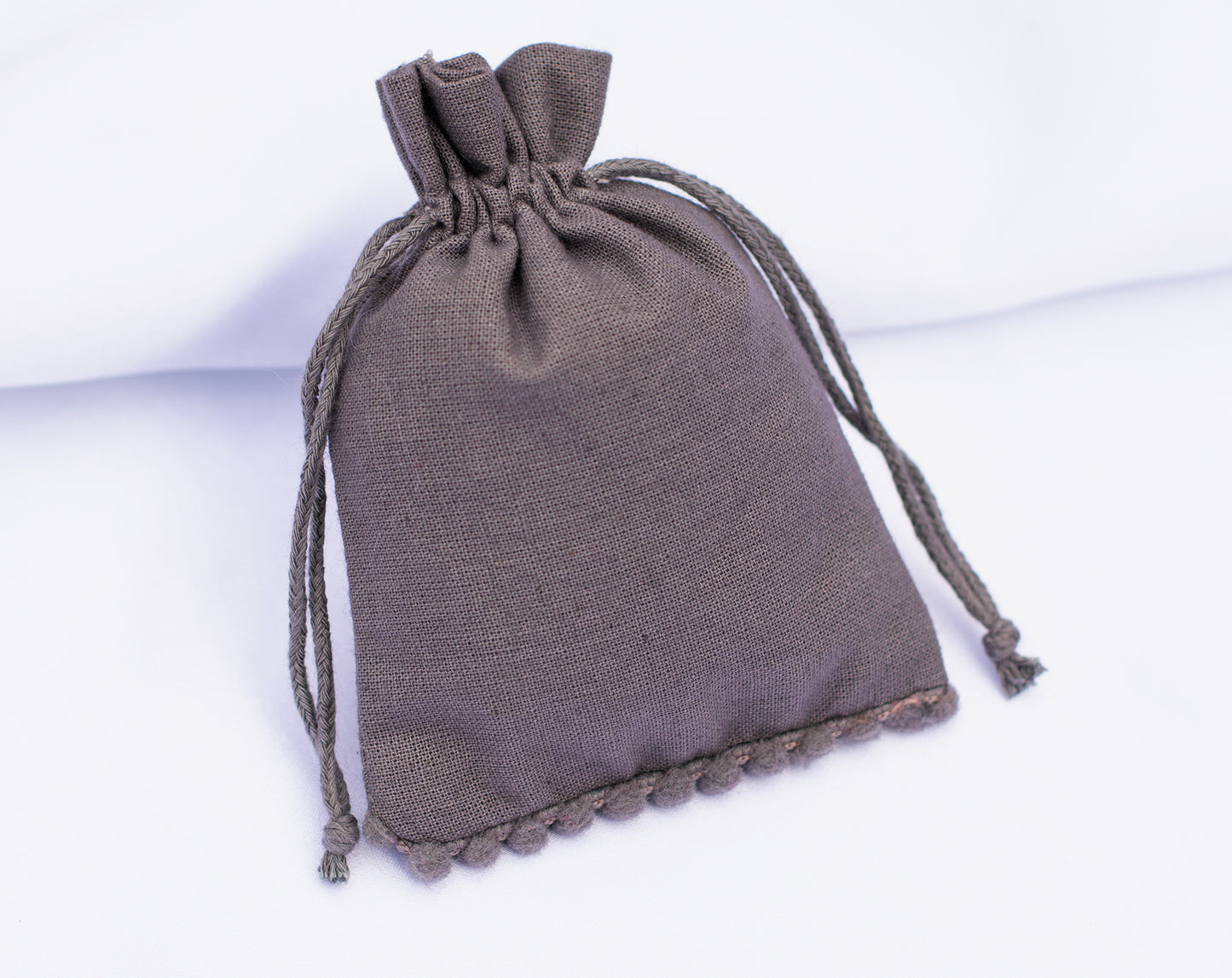 100pcs Natural Designer Cotton Pouches With Logo, Sustainable Jewelry Packaging & Gifting