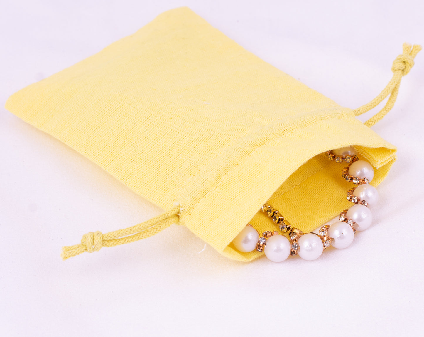 100pcs Custom Cotton Drawstring Pouches With Logo for Brand Packaging