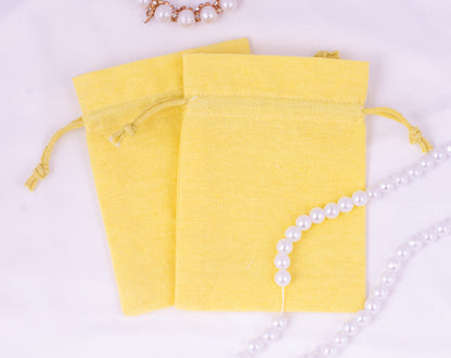 100pcs Custom Cotton Drawstring Pouches With Logo for Brand Packaging
