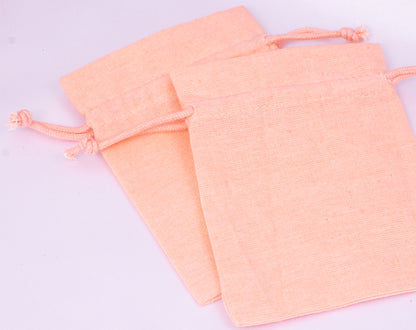 100% Pure Cotton Jewelry Drawstring Pouches With Logo in Wholesale & Bulk