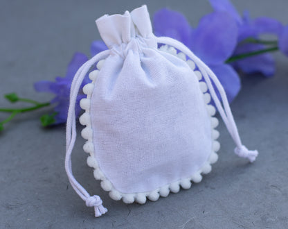 100pcs Organic Round Designer Pouch With Logo For Jewelry Packaging
