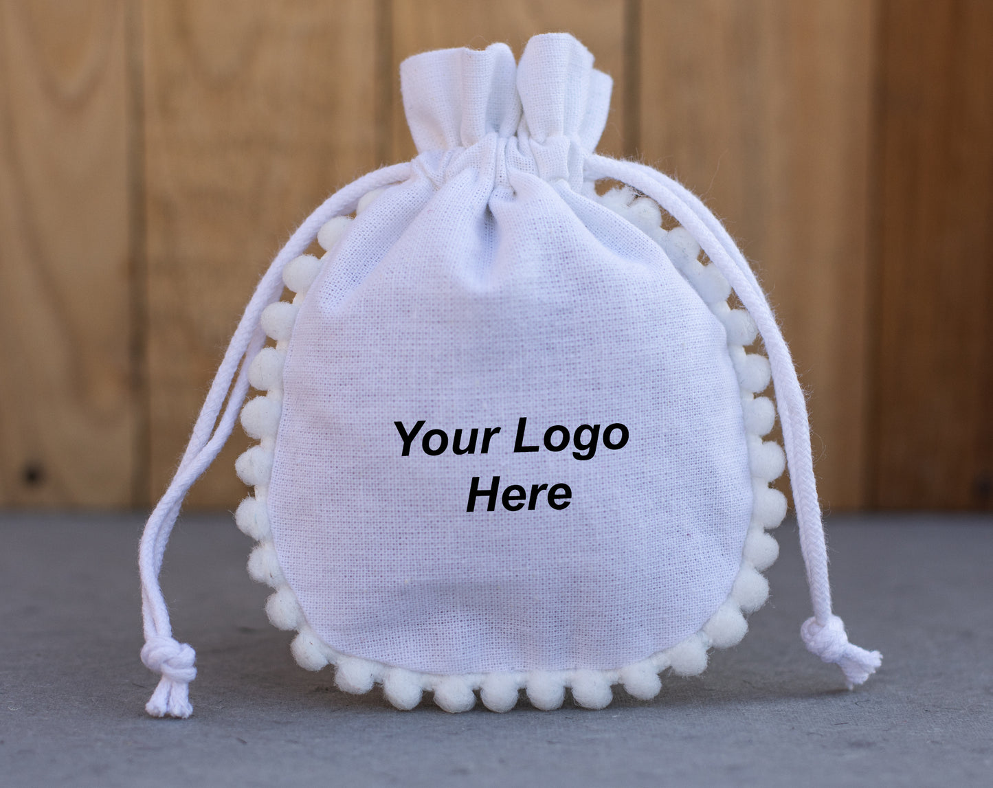 100pcs Organic Round Designer Pouch With Logo For Jewelry Packaging