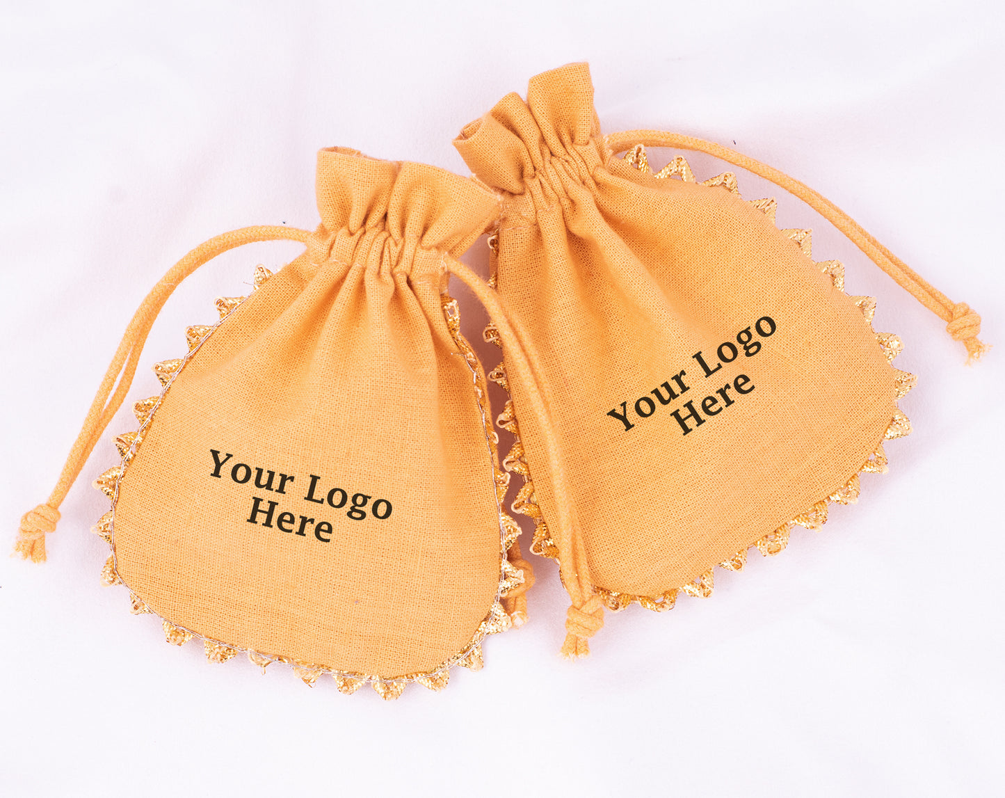 100pcs Round Custom Cotton Drawstring Designer Pouch With Logo