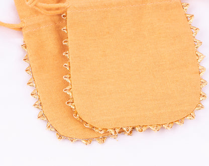 100pcs Round Custom Cotton Drawstring Designer Pouch With Logo