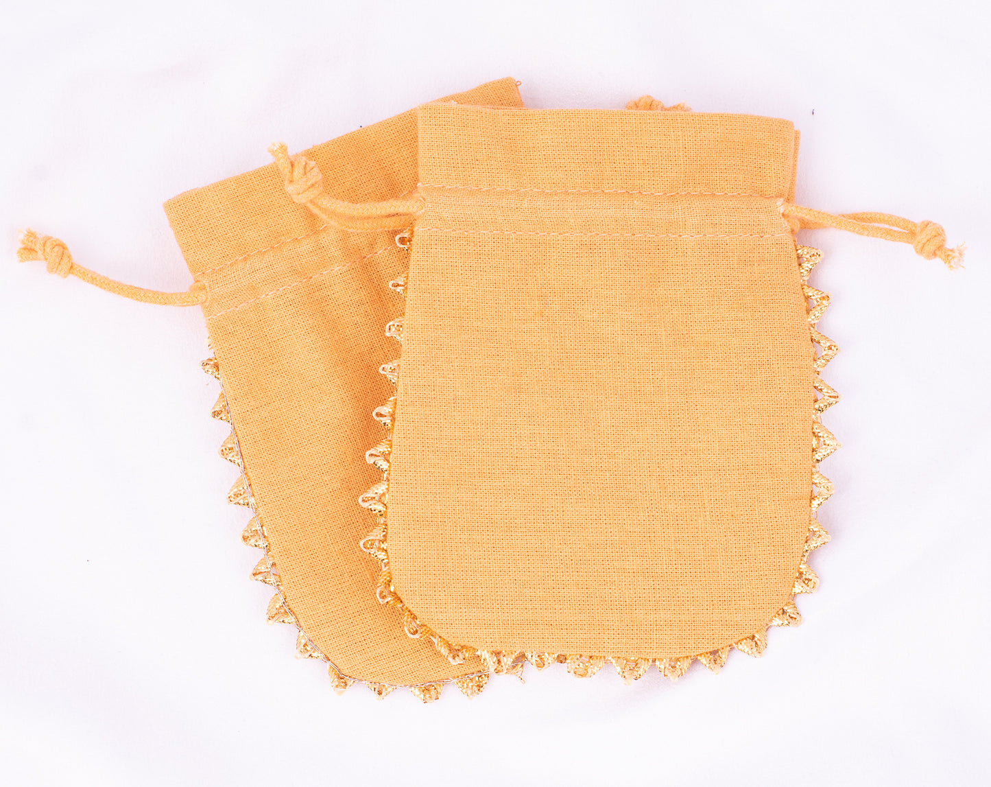 100pcs Round Custom Cotton Drawstring Designer Pouch With Logo