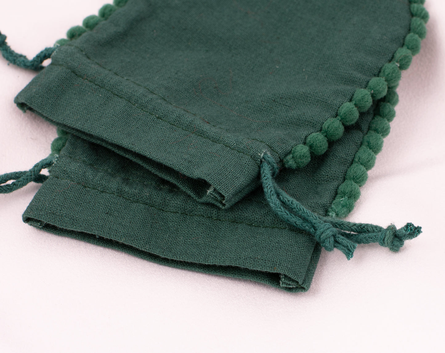 100pcs Round Green Cotton Drawstring Designer Pouch Wholesale