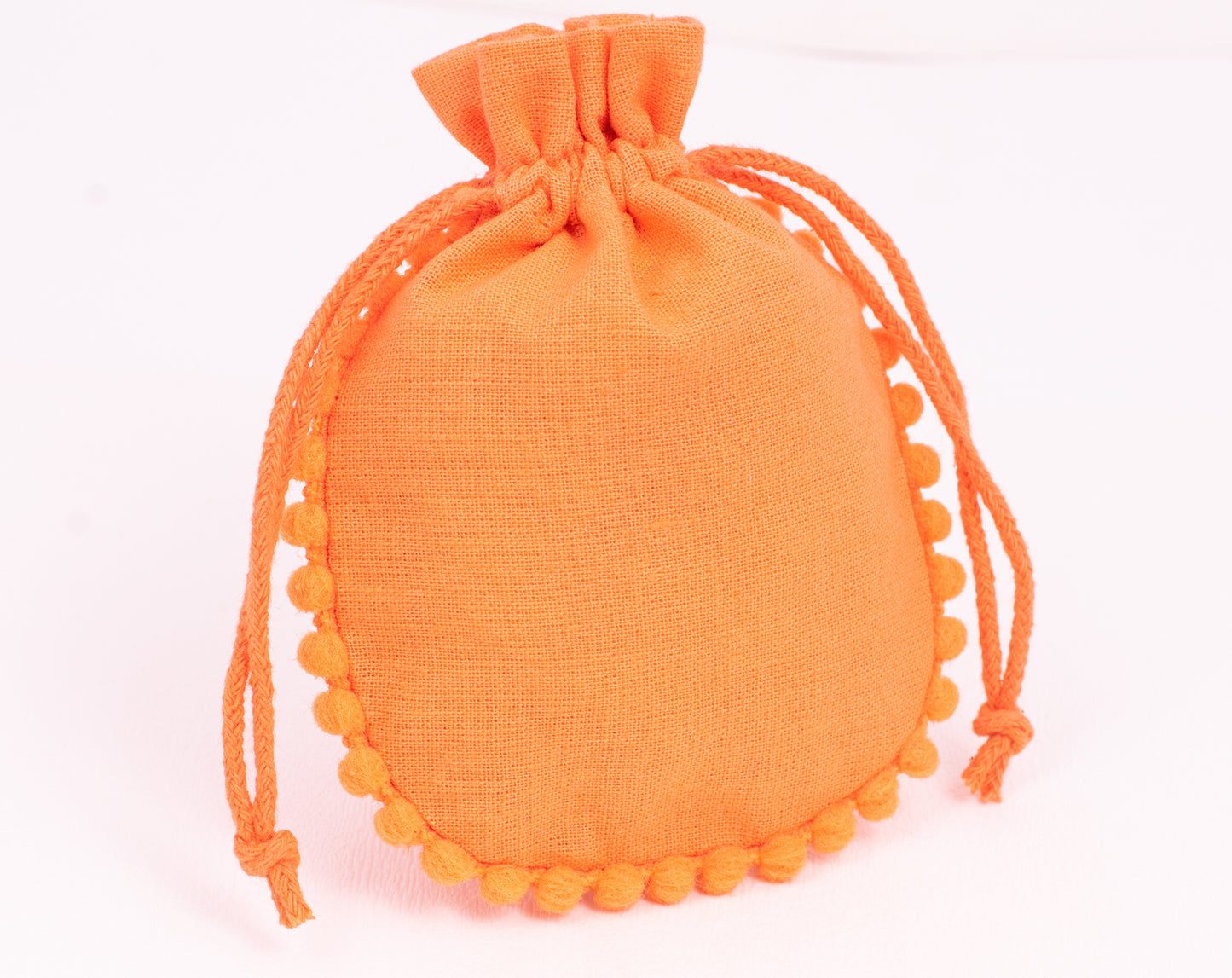 100pcs Drawstring Designer Cotton Pouch With Logo