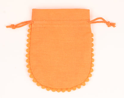 100pcs Drawstring Designer Cotton Pouch With Logo