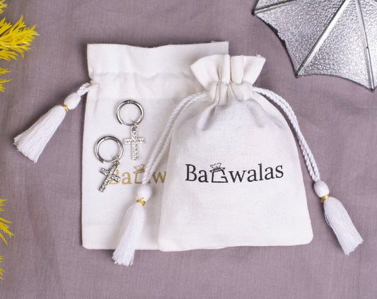 Plain Premium Cotton Drawstring Jewelry Pouch With Logo