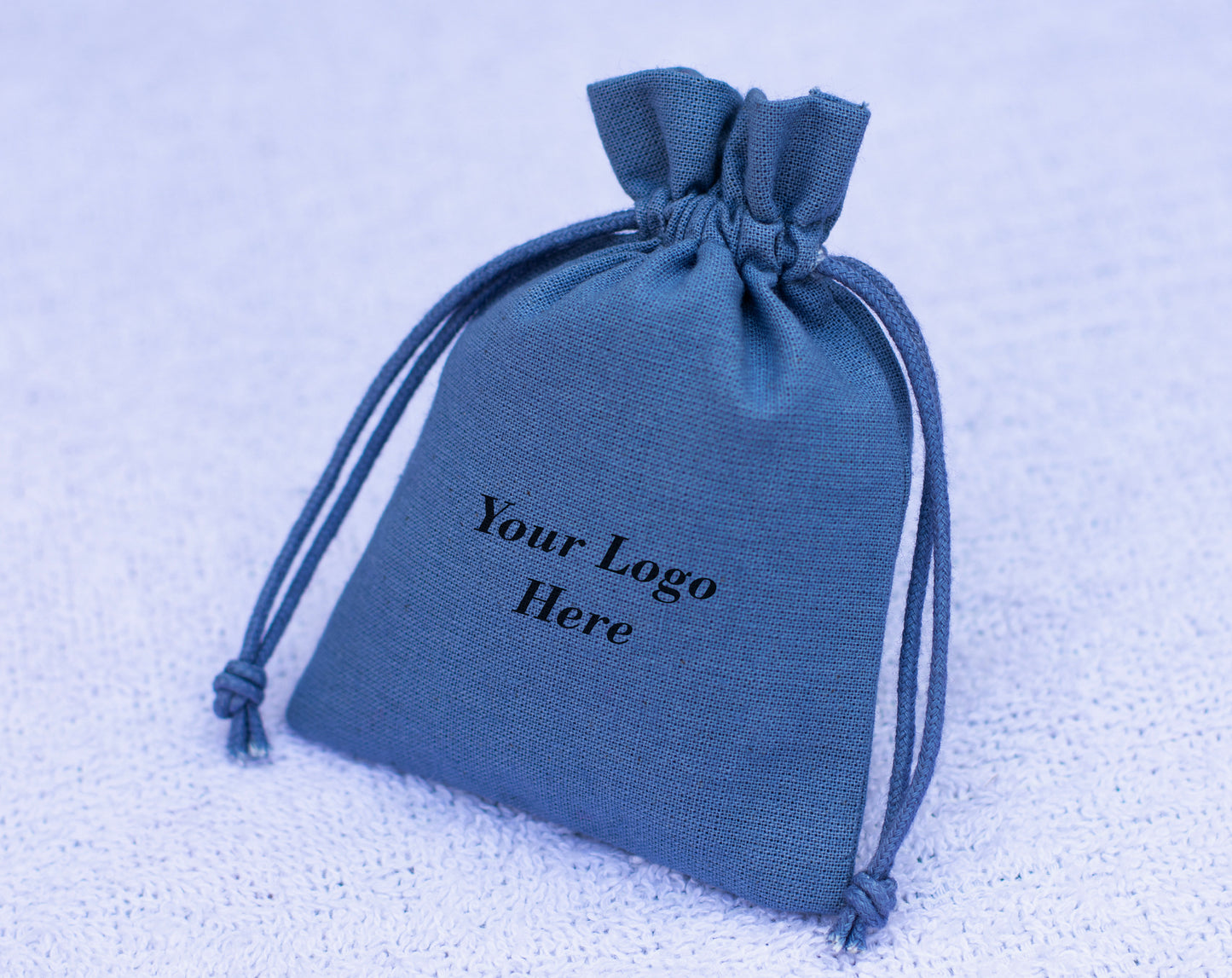 100pcs Pure Cotton Jewelry Drawstring Pouches with Logo for Wholesale Orders