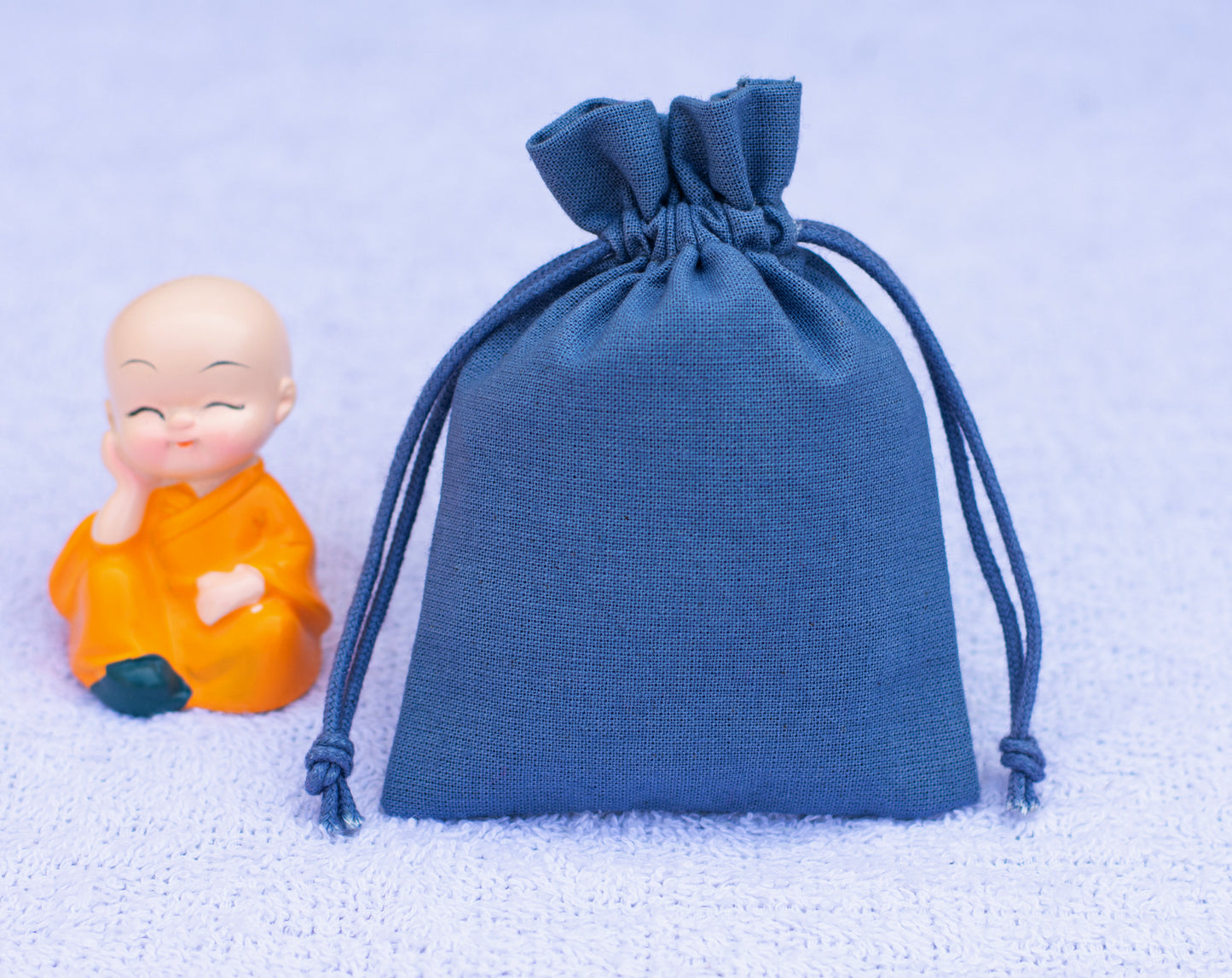 100pcs Pure Cotton Jewelry Drawstring Pouches with Logo for Wholesale Orders
