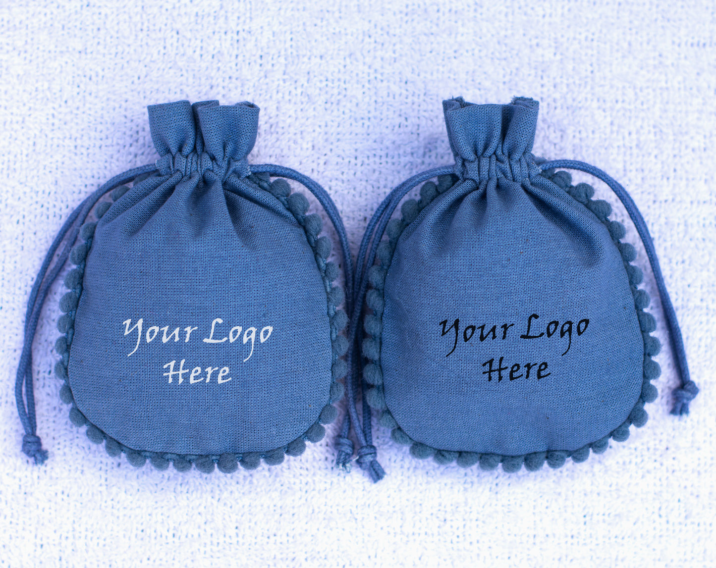 100pcs Eco-Friendly Cotton Drawstring Designer Pouch With Logo