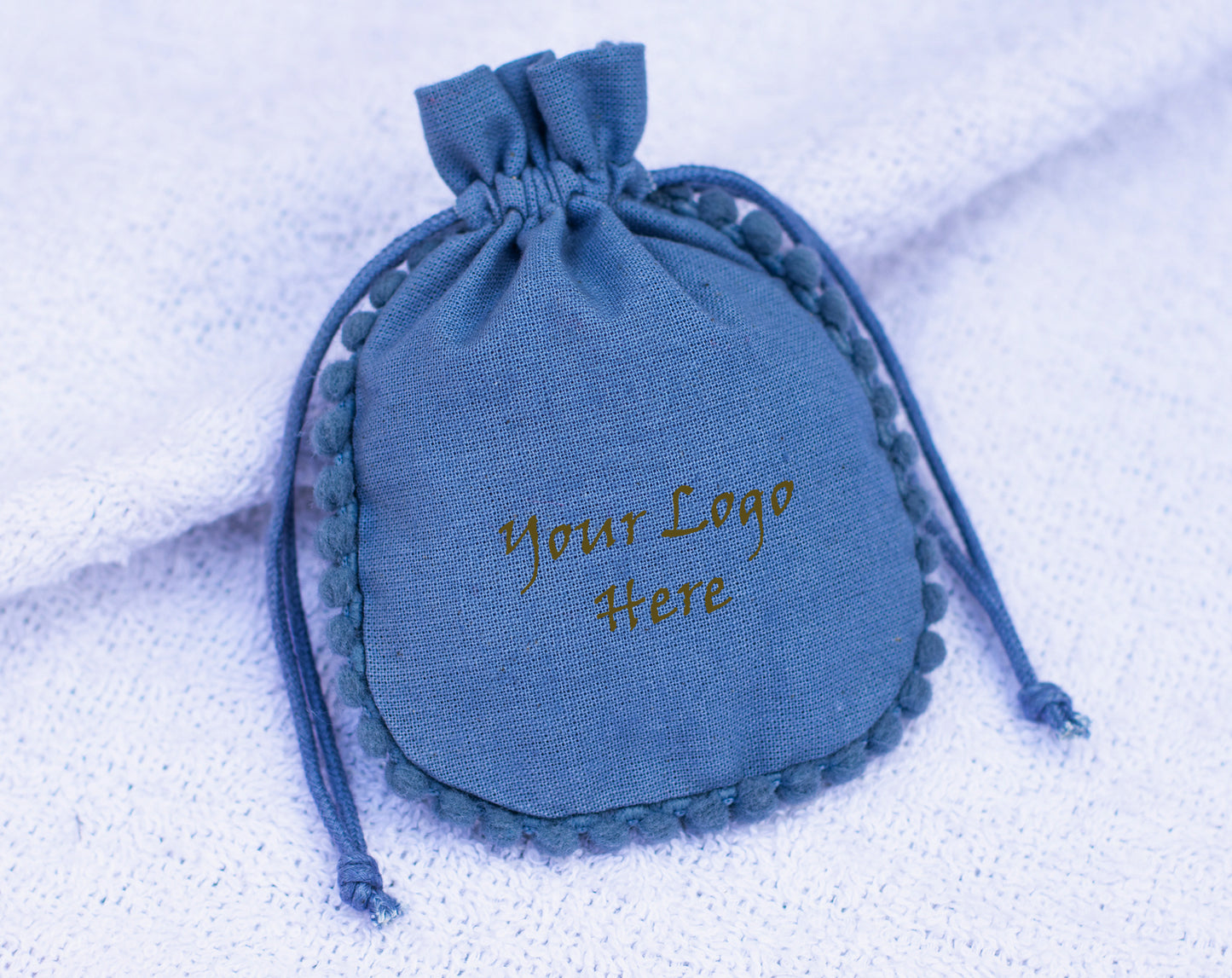 100pcs Eco-Friendly Cotton Drawstring Designer Pouch With Logo
