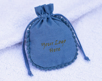 100pcs Eco-Friendly Cotton Drawstring Designer Pouch With Logo