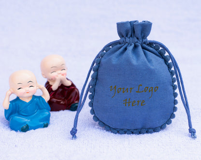100pcs Eco-Friendly Cotton Drawstring Designer Pouch With Logo