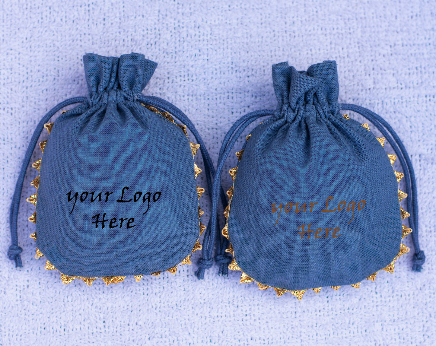 100pcs Wholesale Drawstring Designer Pouch With Logo, Wedding Favor Bags
