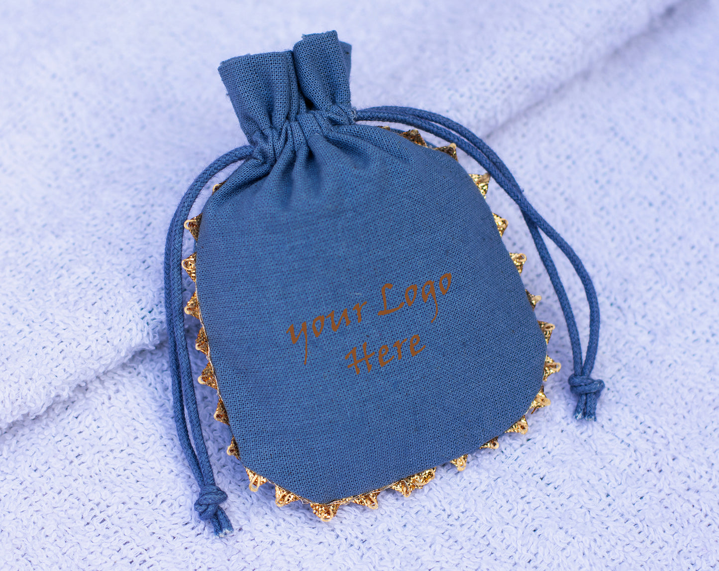 100pcs Wholesale Drawstring Designer Pouch With Logo, Wedding Favor Bags