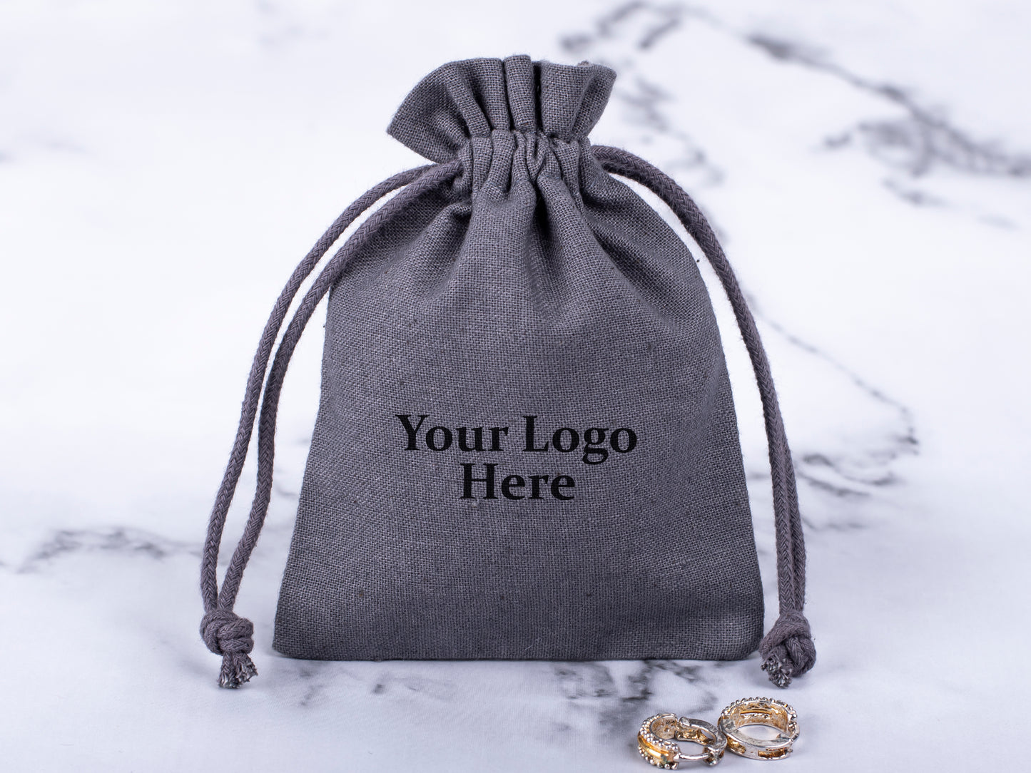 100pcs Cotton Drawstring Jewelry Pouch With Logo in Wholesale & Bulk