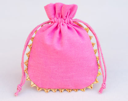 100pcs Round Organic Drawstring Designer Pouches With Logo Wholesale