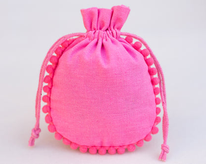 100pcs Custom Cotton Drawstring Designer Pouch With Logo in Wholesale