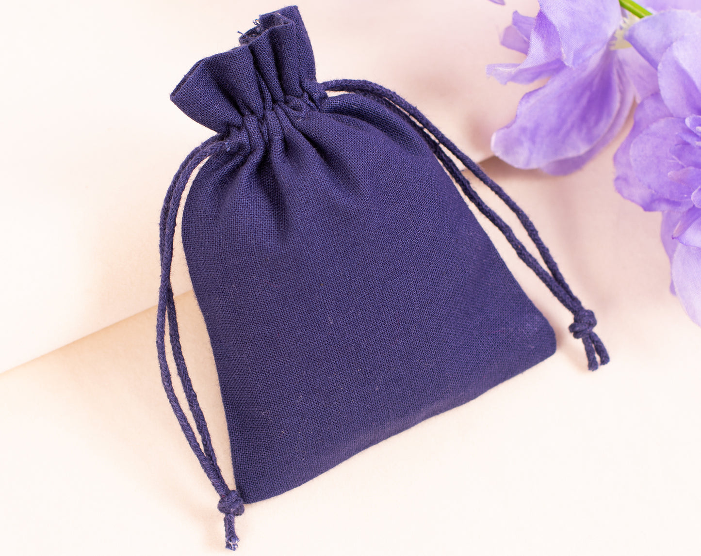 100pcs Organic Cotton Drawstring Bags in Bulk