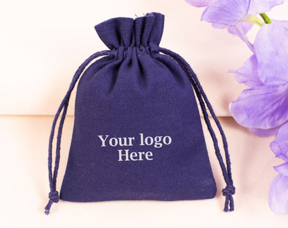 100pcs Organic Cotton Drawstring Bags in Bulk