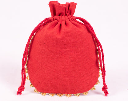 100pcs Custom Cotton Drawstring Designer Pouch With Logo Wholesale