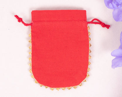 100pcs Custom Cotton Drawstring Designer Pouch With Logo Wholesale