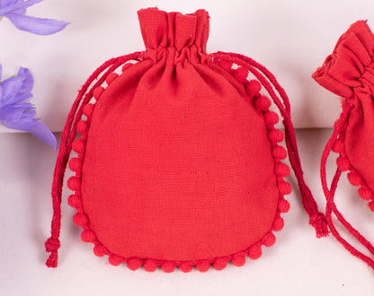 100pcs Eco-Friendly Drawstring Designer Cotton Pouch With Logo