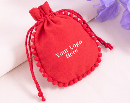 100pcs Eco-Friendly Drawstring Designer Cotton Pouch With Logo