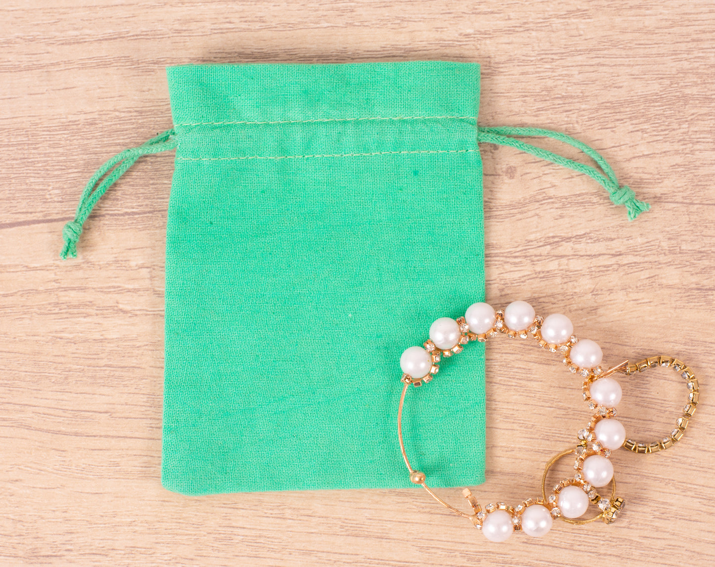 100pcs Pure Cotton Custom Jewelry Pouches for Wholesale & Bulk Orders With Logo