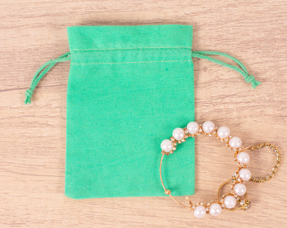 100pcs Pure Cotton Custom Jewelry Pouches for Wholesale & Bulk Orders With Logo