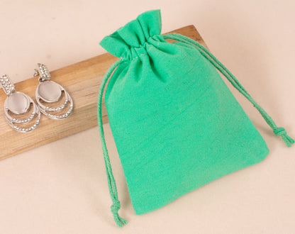 100pcs Pure Cotton Custom Jewelry Pouches for Wholesale & Bulk Orders With Logo