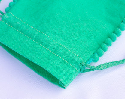100pcs Pure Cotton Drawstring Designer Pouch With Logo For Jewelry Packaging